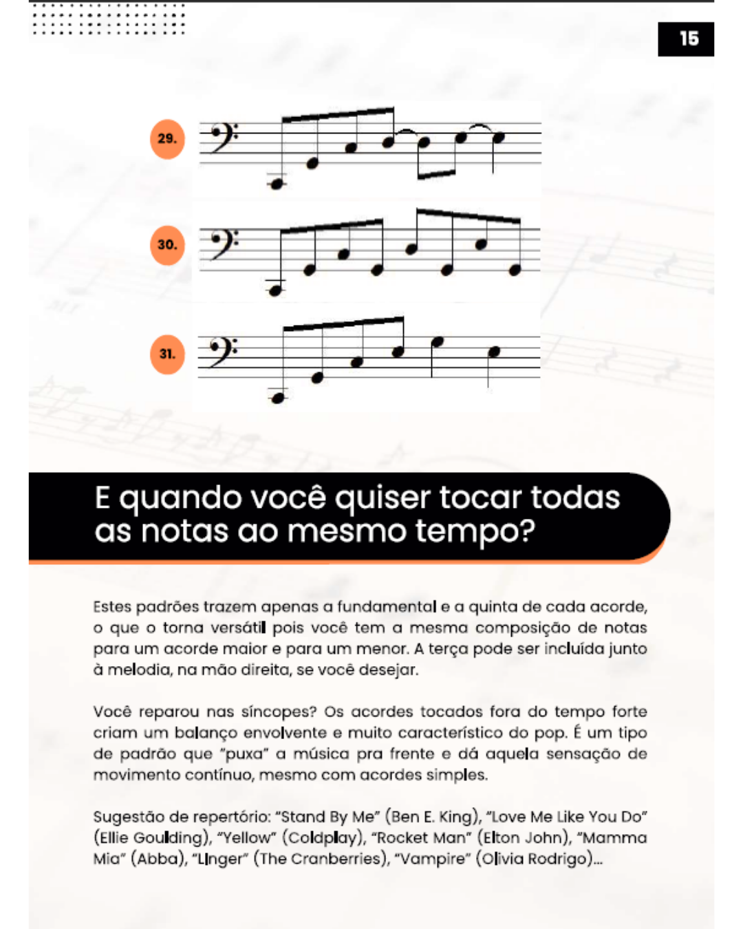 Página interna do e-book — Como montar um acorde
